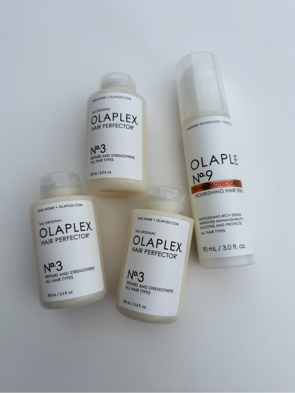 New, Olaplex Lot: No. 3 Hair Perfector x 3qty & No. 9 (Bond Protector) x 1qty
